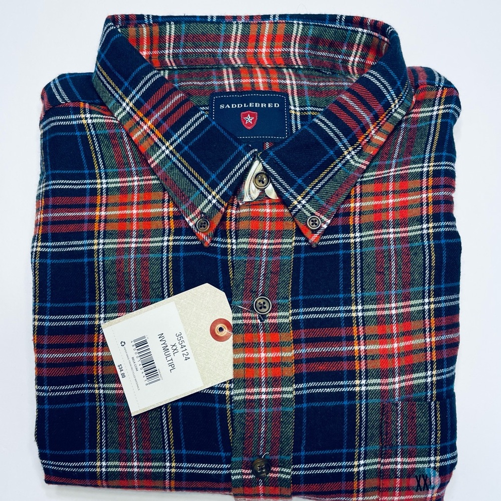 NWT Saddlebred Flannel Shirt XXL